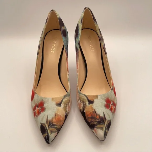 Nine West Leopard and Floral Print Women Size 7 - Picture 2 of 9